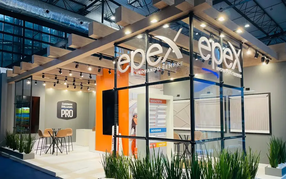Estande da Epex montado, já entregue